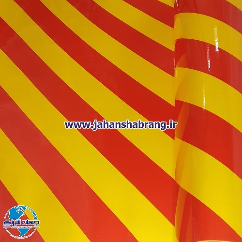 شبرنگ 3ساله پت61cm * 20m زردقرمز راهراه یورولایت کد BTR6132