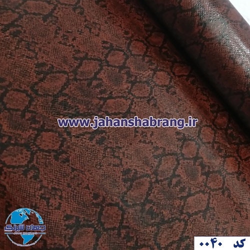 دکوری - چرم پوستماری زرشکی برجسته مات یورو دکور کد 0040