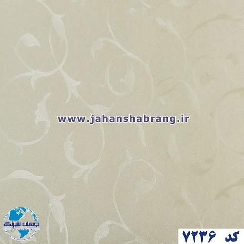 طرح کاغذ دیواری کرم برجسته مات یورو دکور کد 7236