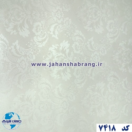 طرح کاغذ دیواری سبزروشن برجسته مات یورو دکور کد 7418