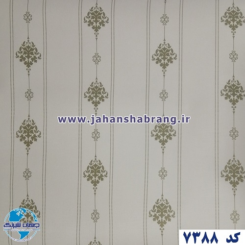 طرح کاغذ دیواری کرمروشن برجسته مات یورو دکور کد 7388