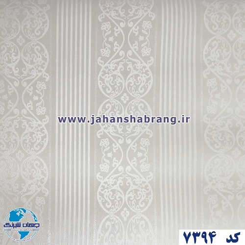 طرح کاغذ دیواری سفید برجسته مات یورو دکور کد 7394