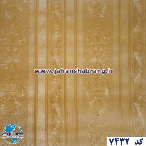 طرح کاغذ دیواری طلایی برجسته مات یورو دکور کد 7432