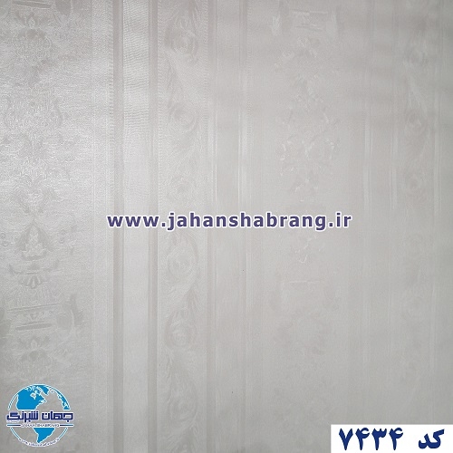 طرح کاغذ دیواری سفید برجسته مات یورو دکور کد 7434
