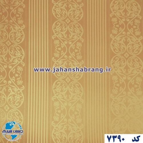 طرح کاغذ دیواری طلایی برجسته مات یورو دکور کد 7390