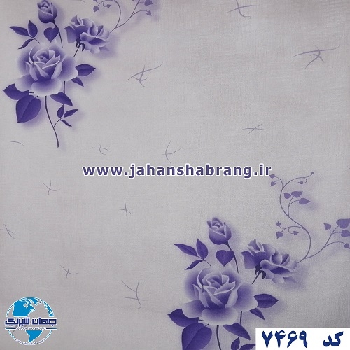 طرح کاغذ دیواری آبی روشن برجسته مات یورو دکور کد 7469