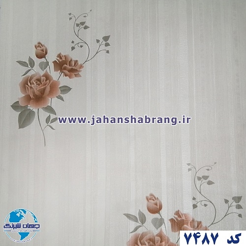 طرح کاغذ دیواری طوسیروشن برجسته مات یورو دکور کد 7487