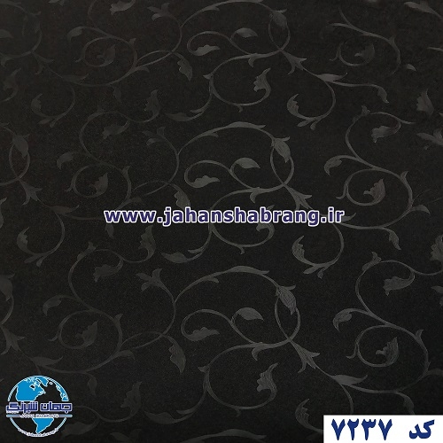 طرح کاغذ دیواری مشکی برجسته مات یورو دکور کد 7237