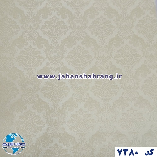 طرح کاغذ دیواری کرم برجسته مات یورو دکور کد 7380