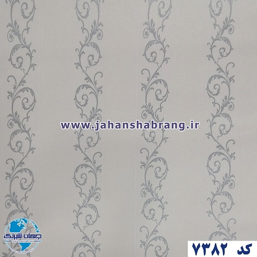 طرح کاغذ دیواری طوسی روشن برجسته مات یورو دکور کد 7382