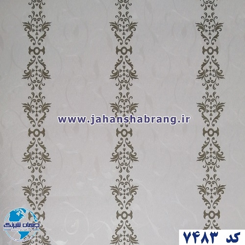 طرح کاغذ دیواری کرم روشن برجسته مات یورو دکور کد 7483