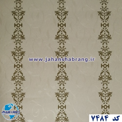 طرح کاغذ دیواری کرم برجسته مات یورو دکور کد 7484