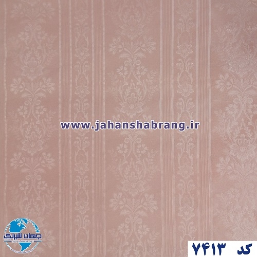 طرح کاغذ دیواری داماسک گلبهی برجسته مات یورو دکور کد 7413