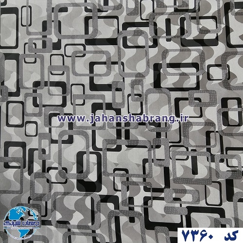 طرح کاغذ دیواری مستطیلی مشکی مات یورو دکور کد 7360