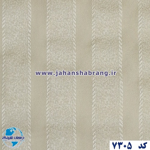 طرح کاغذ دیواری کرم برجسته مات یورو دکور کد 7305