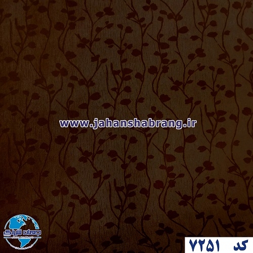 طرح کاغذ دیواری قهوهای برجسته مات یورو دکور کد 7251