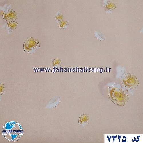 طرح کاغذ دیواری گل چینی گلبهی برجسته مات یورو دکور کد 7325