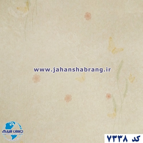 طرح کاغذ دیواری کرم برجسته مات یورو دکور کد 7338