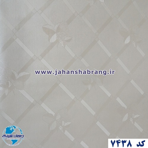طرح کاغذ دیواری لوزی کرم روشن برجسته مات یورو دکور کد 7438