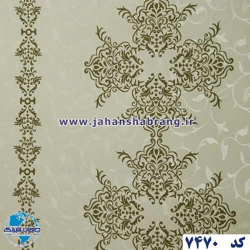 طرح کاغذ دیواری کرم مات یورو دکور کد 7470