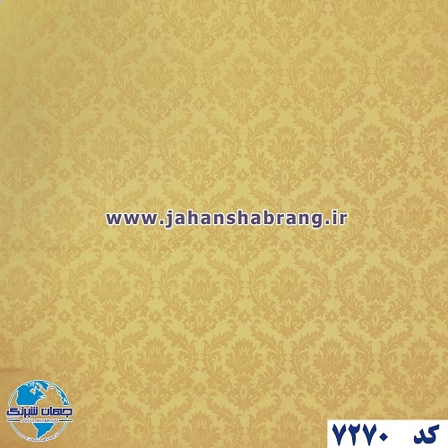 طرح کاغذ دیواری داماسک طلایی برجسته مات یورو دکور کد 7270