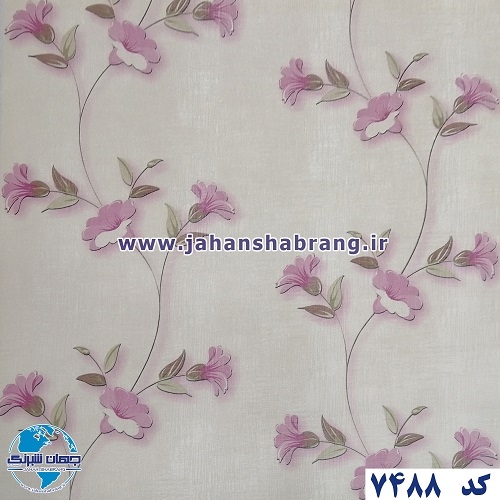 طرح کاغذ دیواری صورتی برجسته مات یورو دکور کد 7488