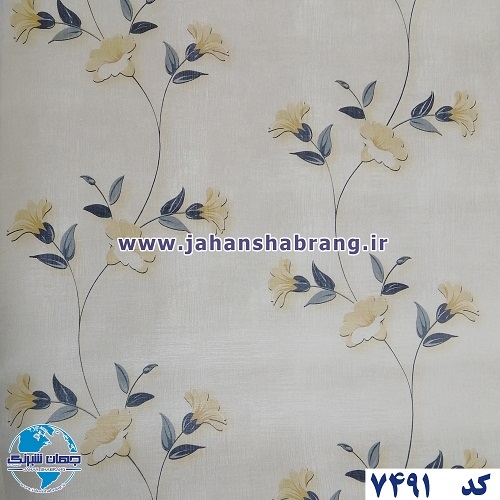 طرح کاغذ دیواری زرد برجسته مات یورو دکور کد 7491