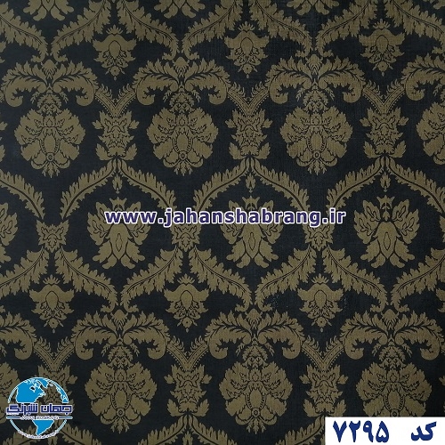 طرح کاغذ دیواری داماسک زیتونی برجسته مات یورو دکور کد 7295