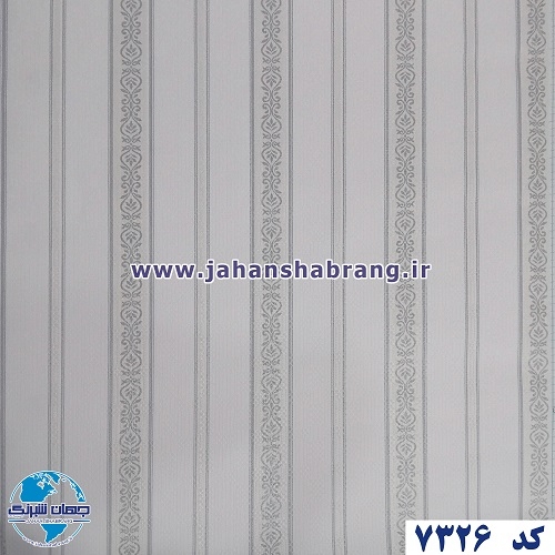 طرح کاغذ دیواری طوسی برجسته مات یورو دکور کد 7326