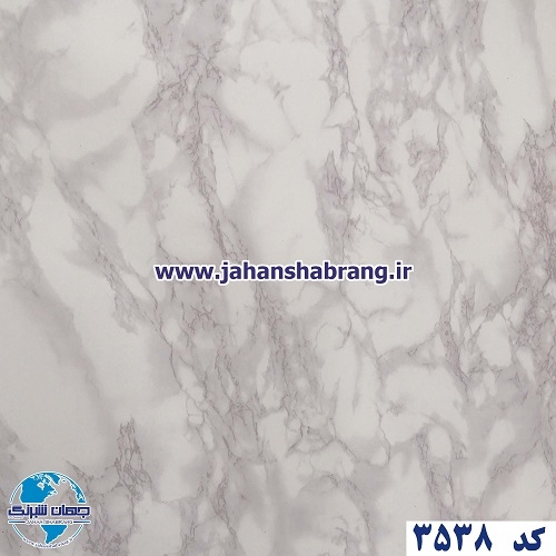 دکوری طرح سنگ سفید مرمری رگه طوسی هایگلاس یوروفیکس کد 3538
