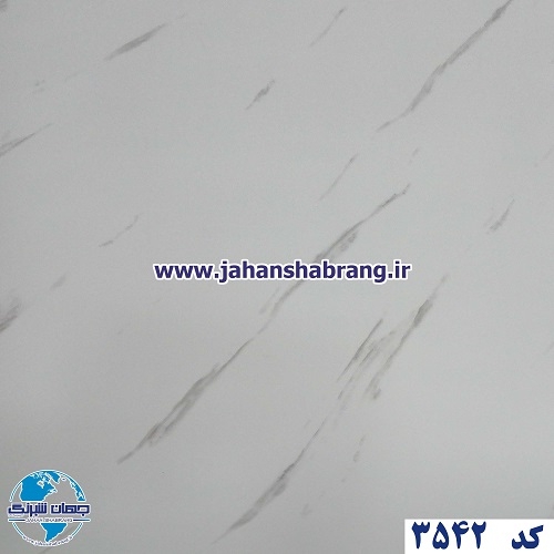 دکوری طرح سنگ سفید مرمری رگه طوسی مات یوروفیکس کد 3542