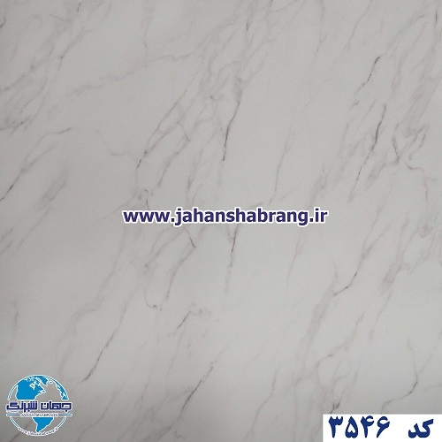 دکوری طرح سنگ سفید مرمری رگه طوسی مات یوروفیکس کد 3546