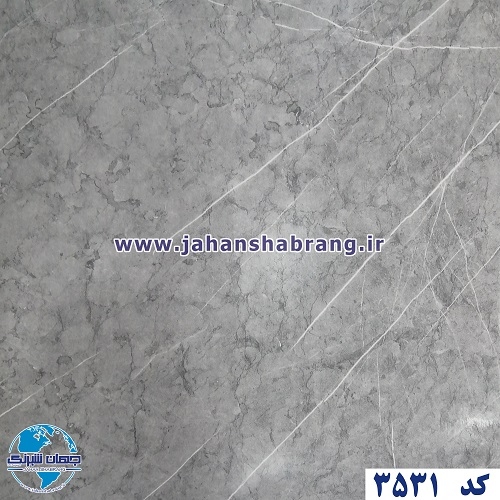 دکوری طرح سنگ هایگلاس طوسی متوسط رگه سفید یوروفیکس کد 3531