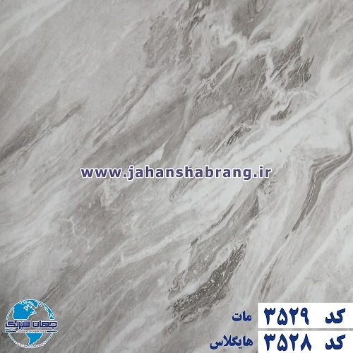 دکوری طرح سنگ مات سفید رگه طوسی یوروفیکس کد 3529