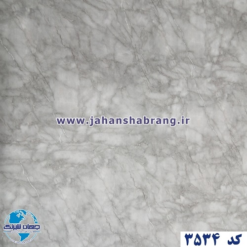دکوری طرح سنگ مات طوسی مرمری رگه مشکی یوروفیکس کد 3534