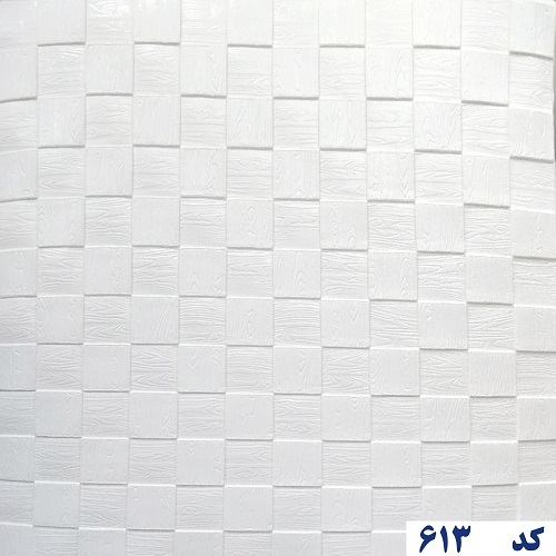 دیوارپوش فومی طرح مربع ریز سفید یورو دکور کد DF-613