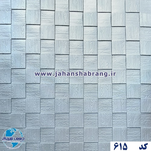 دیوارپوش فومی طرح مربع ریز نقرهای یورو دکور کد DF-615