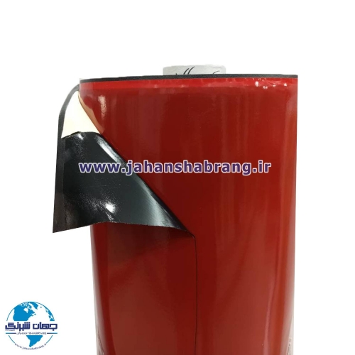چسب دوطرفه فوم مشکی یکرو کاغذ قرمز 1 میل 102c*50 یوروتیپ چین ET-F102-50-R