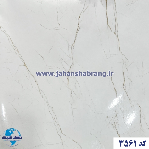 دکوری طرح سنگ ساده هایگلاس کرم رگه قهوه ای61c*25 یورودکور چین 3561