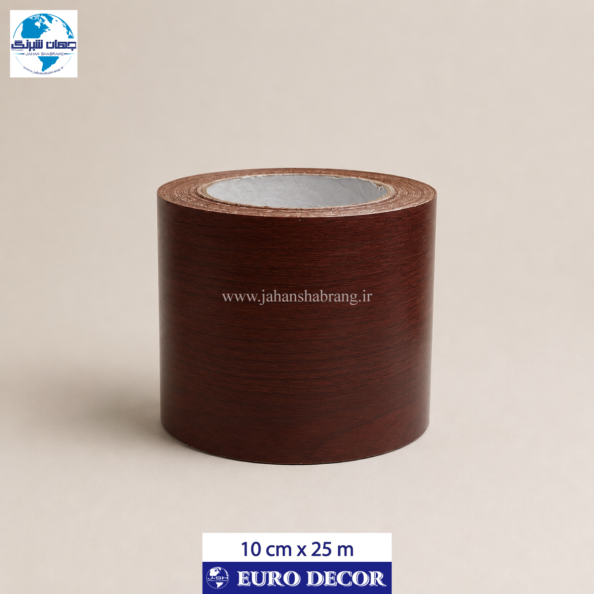 قرنیز دکوری طرح چوب قهوه ای - زرشکی 10cm x 25m/ یورودکور