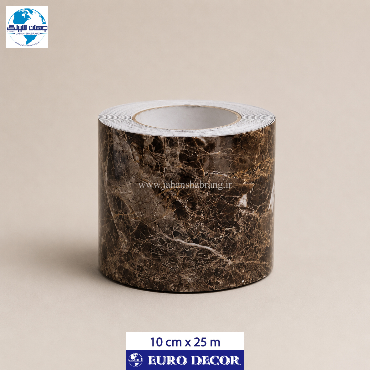 قرنیز دکوری طرح سنگ هایگلاس قهوه ای سوخته 10cm x 25m/ یورودکور