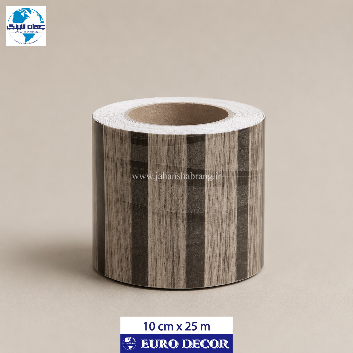 قرنیز دکوری طرح چوب راه راه 10cm x 25m/ یورودکور