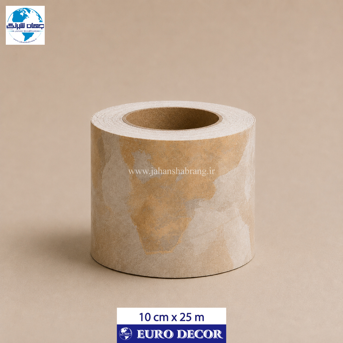 قرنیز دکوری طرح سنگ رگه دار طلایی 10cm x 25m/ یورودکور