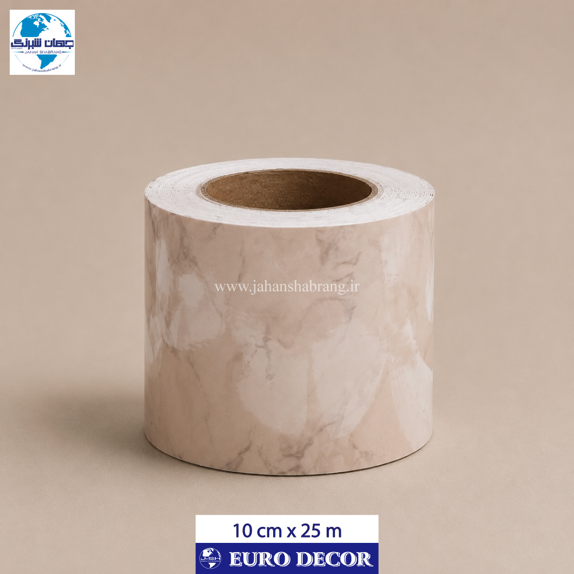 قرنیز دکوری طرح سنگ رگه دار کرم 10cm x 25m/ یورودکور