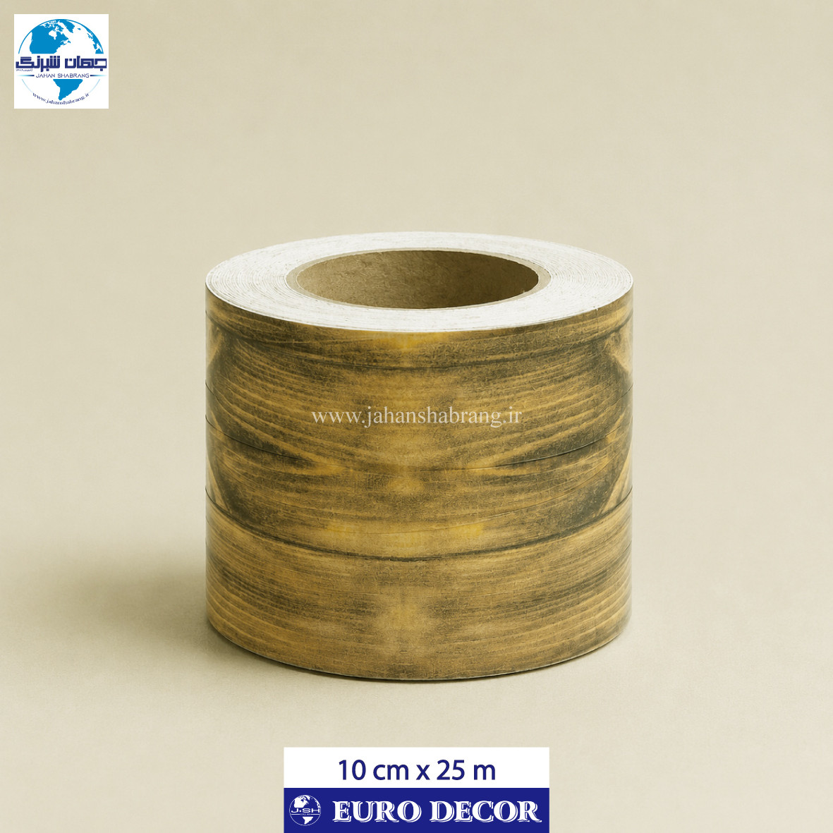 قرنیز دکوری طرح چوب 10cm x 25m/ یورودکور