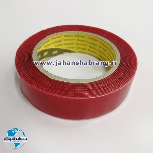 چسب‏ ‏دوطرفه‏ ‏‏ژله‌ای قرمز 1 سانتی‎ ‏کد‏ 1-‏‎TP21