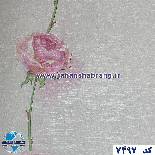 طرح‏ ‏کاغذ‏ ‏دیواری رز صورتی برجسته مات‏ ‏یورو دکور‏ ‏‏کد ‏7497