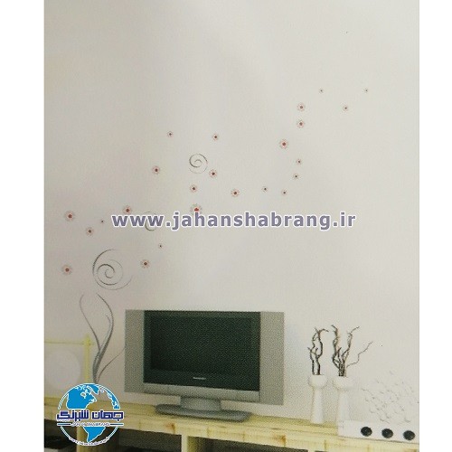 استیکر تزئینی پیچک طوسی کد 002
