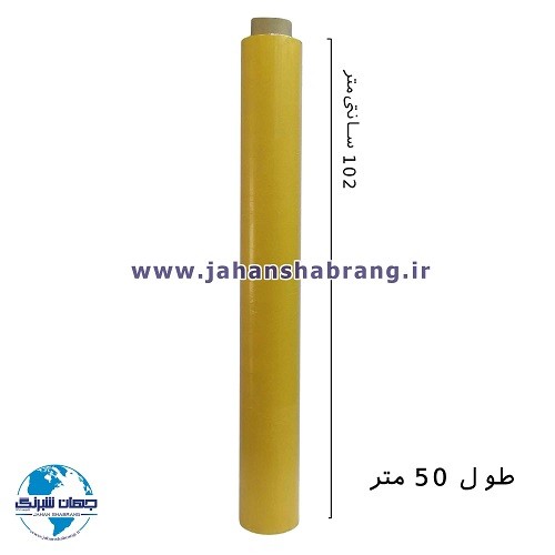 چسب‏ ‏دوطرفه‏ ‏‏شیشه‌ای روکش زرد 102cm*50m ‏کد‏ TP12