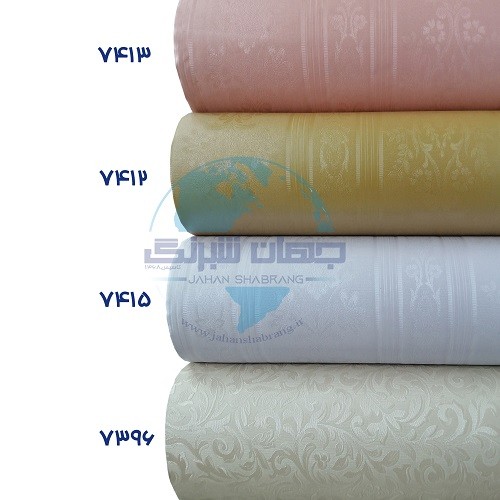 طرح‏ ‏کاغذ‏ ‏دیواری داماسک سفید برجسته مات‏ ‏یورو دکور‏ ‏‏کد ‏7415